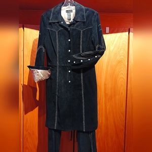 Bebe, Small, Black Suede 2 pc.